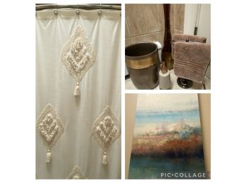 Bathroom Set / Shower Curtain, Art, Accessories