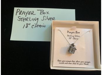 Sterling Prayer Box Necklace