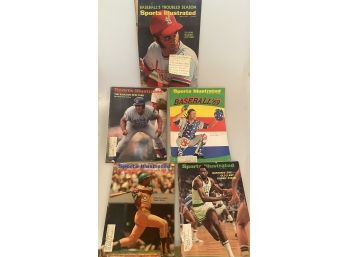 Lot Of 5 Vintage Sports Illustrated Magazines