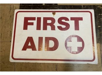 Wooden First Aid Sign