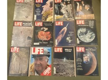 Lot Of 12 Vintage LIFE Magazines