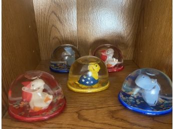 Vintage Plastic Sparkle Globes