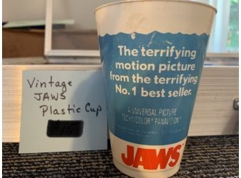 Vintage Jaws Plastic Movie Cup