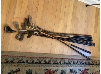 Lot Of 9 Antique Golf Clubs
