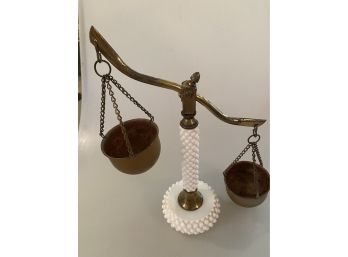 Milk Glass Scales Of Justice