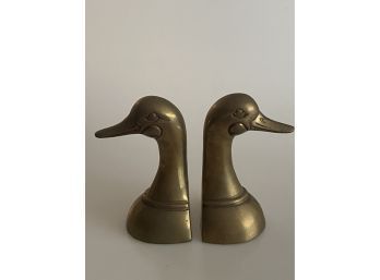 Brass Duck Bookends