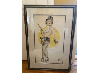 1950s Showgirl Watercolor