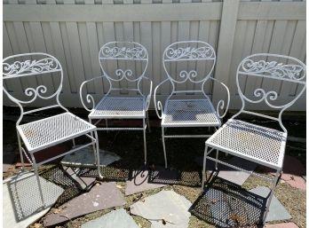4 Wrought Iron Garden Chairs