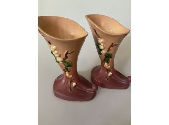 Pair Of Roseville Footed Vases