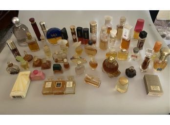 Large Lot Of Vintage Mini Perfume Bottles