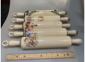 Lot Of Five Vintage Rolling Pins