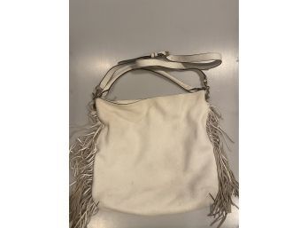 Rebecca Minkoff Leather Fringe Bag White