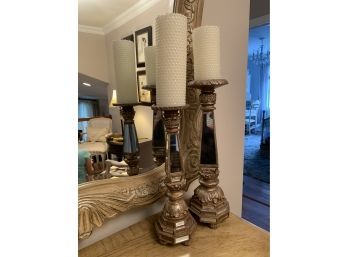 Two Decorative Candleholders