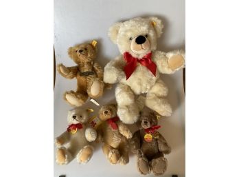 Lot Of 5 Steiff Teddy Bears