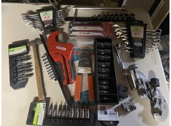 Assorted Wrenches, Bits, Etc