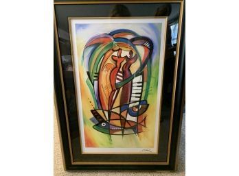 Rhythm In The Tropics Seriolithograph By Alfred Gockel, Signed