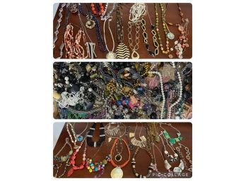 Large Lot Of Assorted Necklaces / Beads