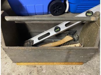 Wooden Tool Carrier With Tools