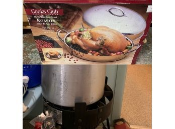Turkey Fryer With Bonus Stainless Steel Roaster Pan