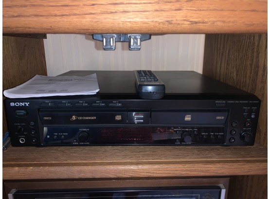 Sony RCD-W500C CD Player Recorder With Remote