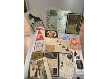 Lot Of Vintage Phonograph Brochures / Pamphlets