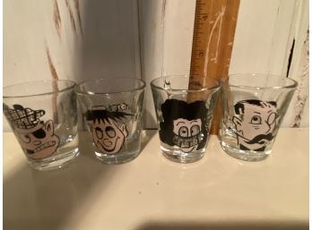 Set Of 4 Funny Sayings Shot Glasses