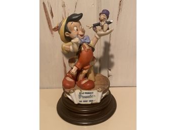 Walt Disney Pinocchio And Jiminy Cricket Capodimonte Statue