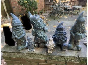Gnomies.   Collection Of 6 Resin Gnomes.