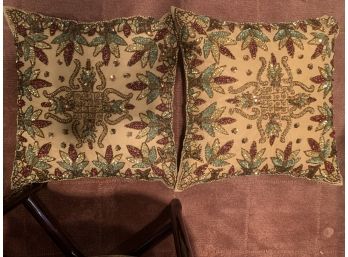 Pair Of Beaded Pillows