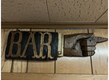 Wooden Bar Sign