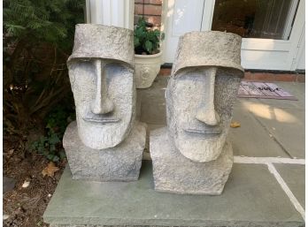 Pair Of Easter Island Heads