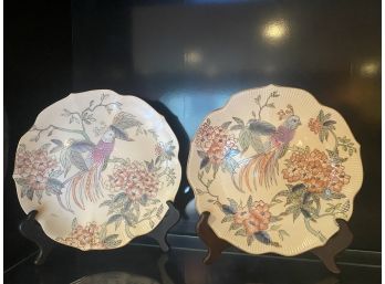 Pair Of Toyo Bird Plates