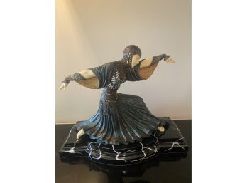 Asian Dancer Statue Resin