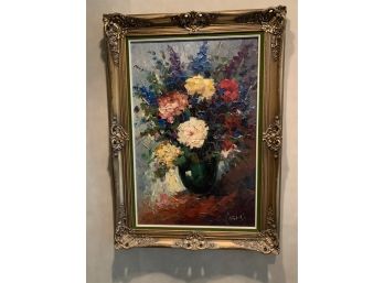 Oil Painting. Bouquet Of Flowers