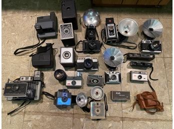 Large Lot Of Vintage Cameras