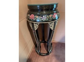 Asian Black Lacquer Plant Stand