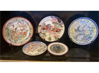 Five Asian Bird Plates