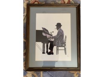 Tom McKinney  Piano Player Framed Lithograph Art Print