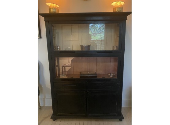 Black Painted Lawyers Cabinet