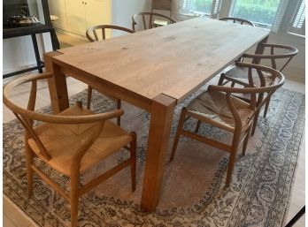 E15 London Dining Room Table (oak) With Carl Hansen And Son Wishbone Chairs (6)