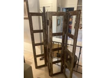 Chippy Wood & Glass Room Divider