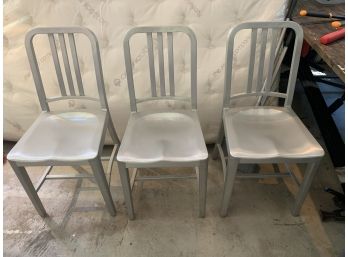 Three Metal Chairs