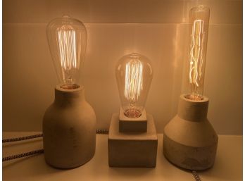 Trio Of Edison Bulb Accent Lamps