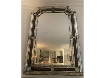 Antique Venetian Enameled Mirror