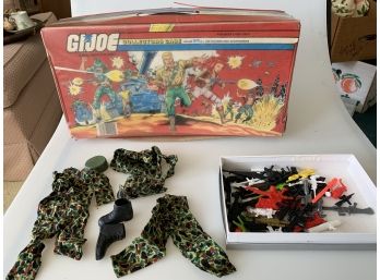 Vintage G I Joe Doll With  Clothes, Case , Weapons