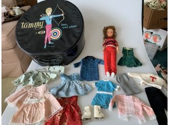 Vintage Tammy Doll, Case, Clothes