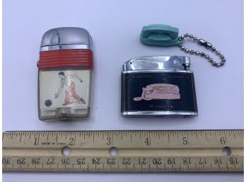 Two Vintage Lighters  Its Little.  Its Lovely It Lights