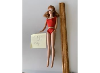 1950s-60s Midge Doll Wearing  Red Swimsuit
