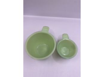 Jadeite 1 Cup , 1/3 Cup - Chipped