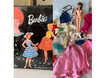 1966 Barbie With Case And Clothes